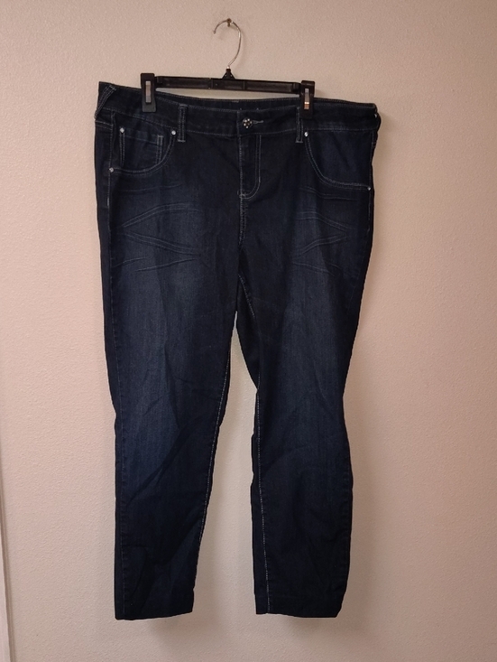 Maurices Denim - Maurices Dark Wash Skinny Jeans Size 20 Reg‎ Blue Stretch Denim Five Pocket